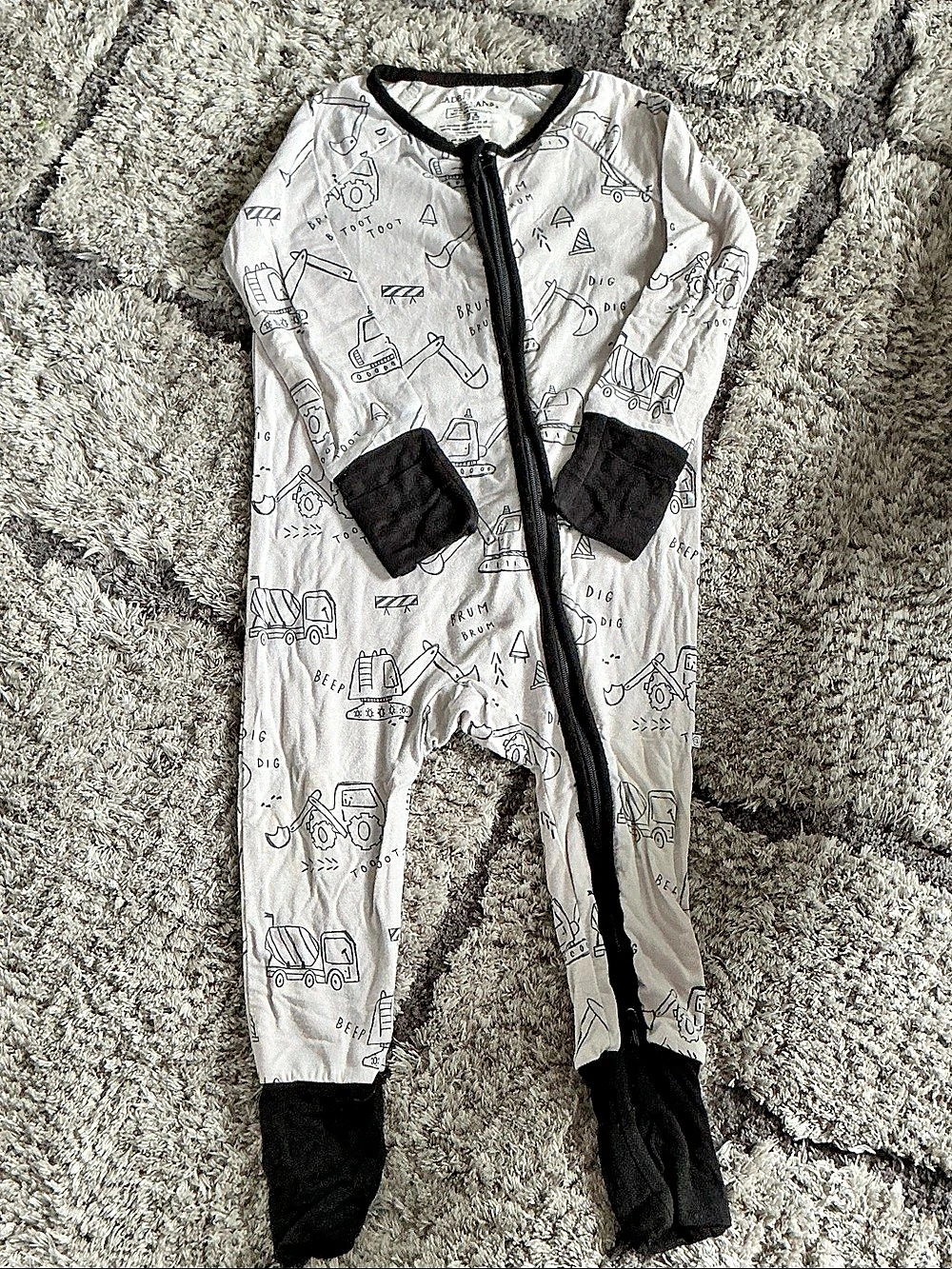 Caden Lane Baby 6-12M Printed Footed Pajamas